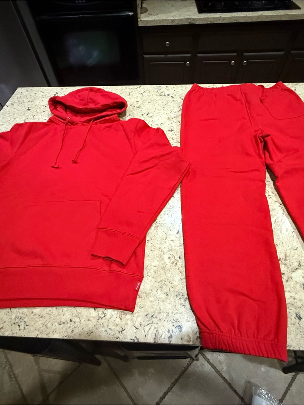 Supreme Satin Applique Hoodie and Sweatpants - Picture 4 of 6